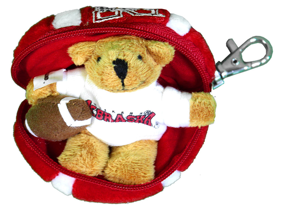 Nebraska Bear Clip Zipper Football