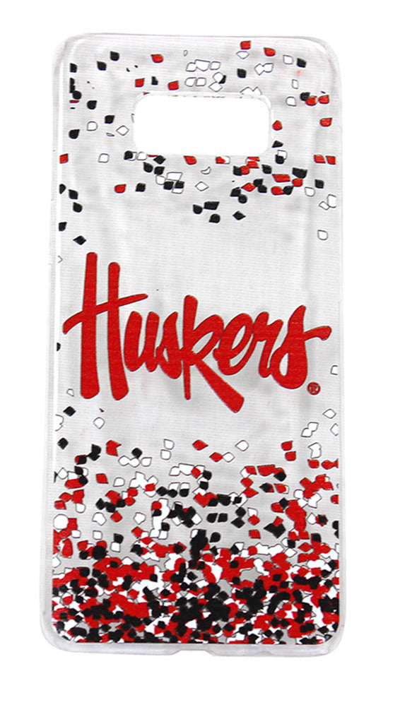 Huskers Galaxy S8+ Confetti Clear Slim Case