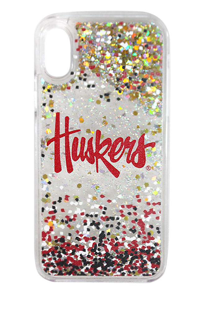 Huskers Iphone X/XS Floating Glitter Case