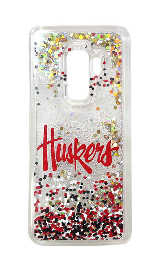 Huskers Galaxy S9 Plus Floating Glitter Case