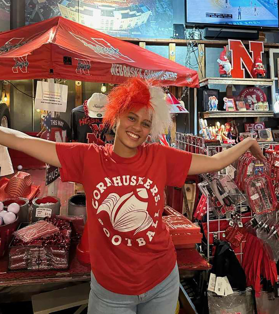 Red N White Gameday Fan Wig