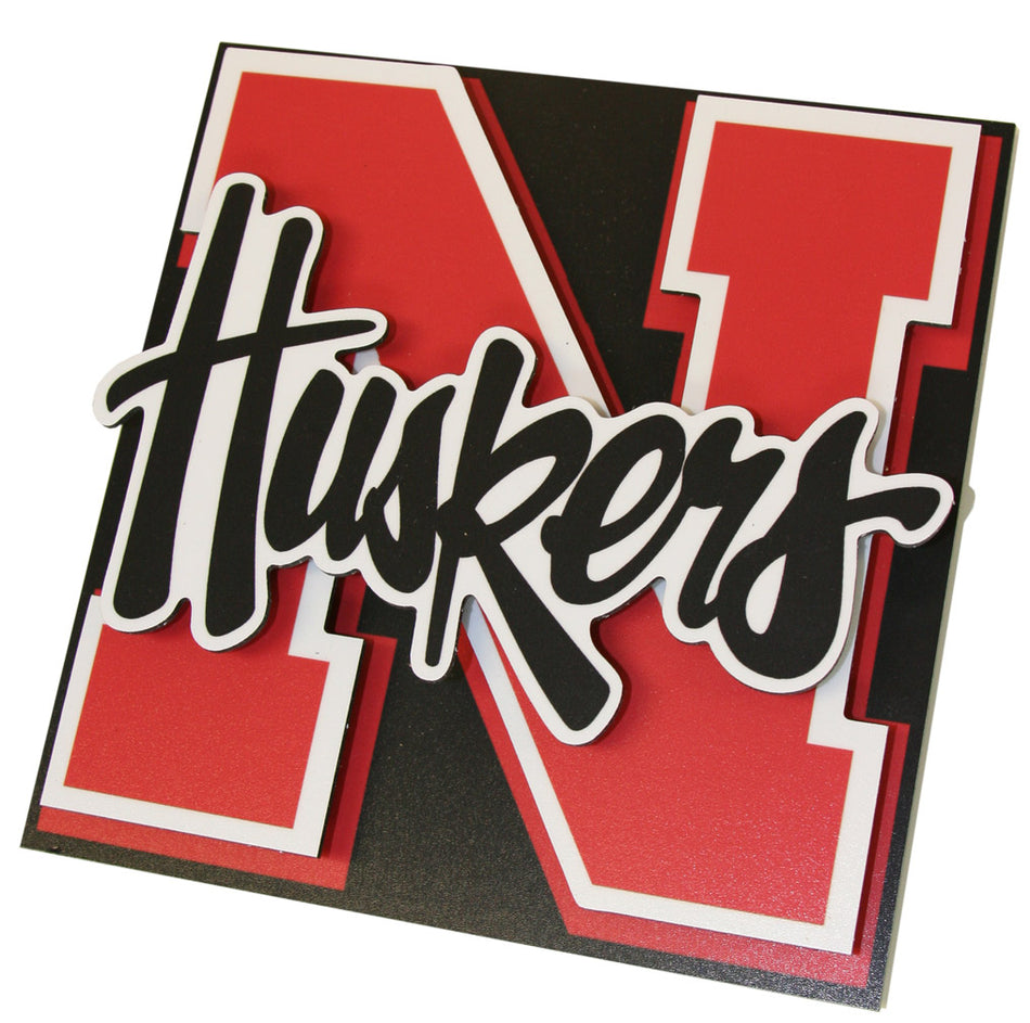 8 Inch N Huskers Logo Decor