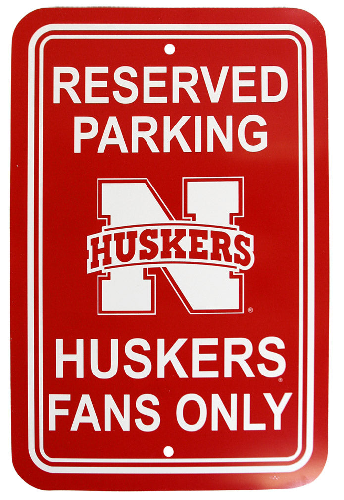 N Huskers Reserved Parking Sign