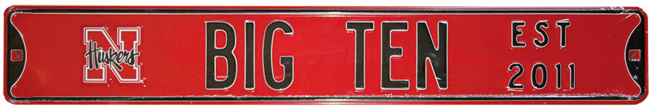 HUSKERS BIG TEN STREET SIGN