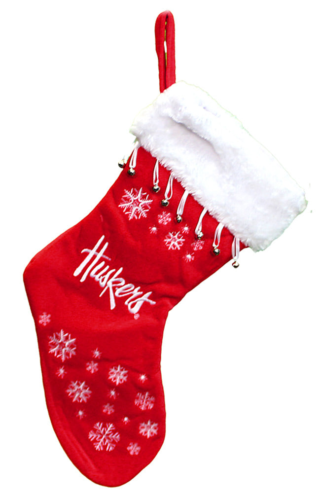 Husker Snowflake Christmas Stocking