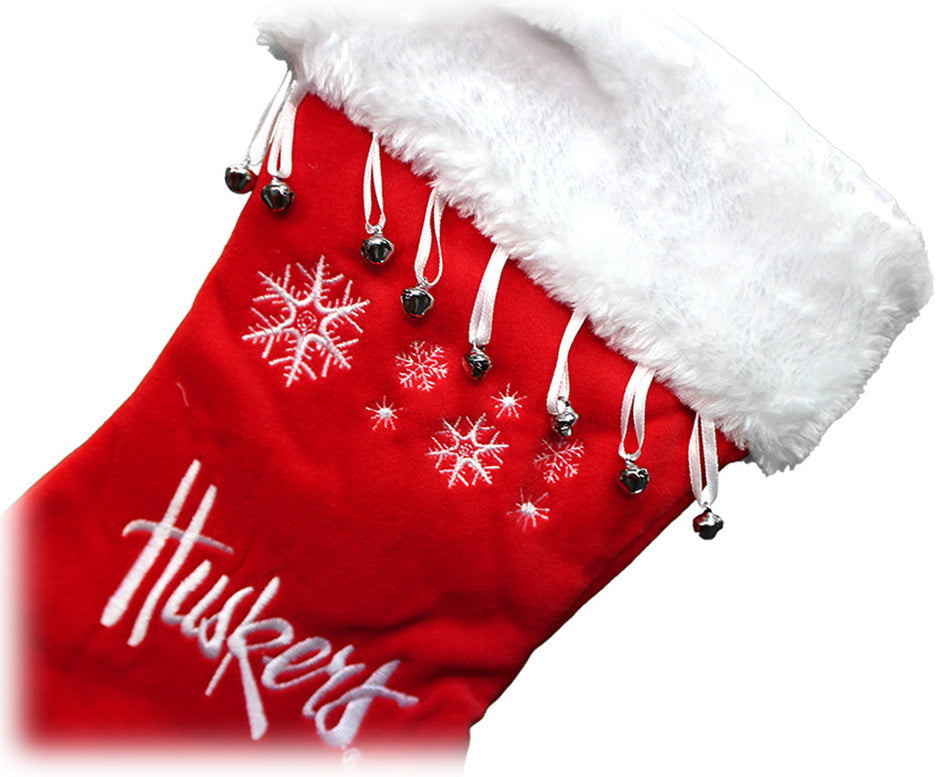 Husker Snowflake Christmas Stocking