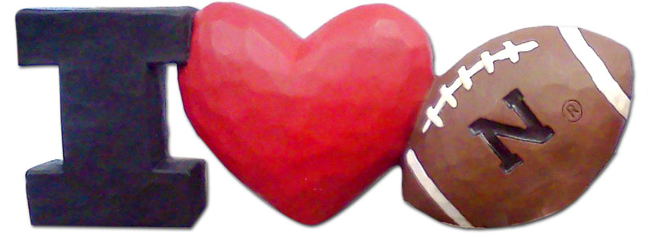 "I Love Nebraska Football" Decor