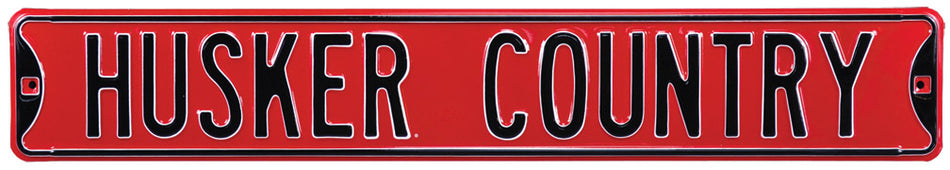 HUSKER COUNTRY Steel Street Sign