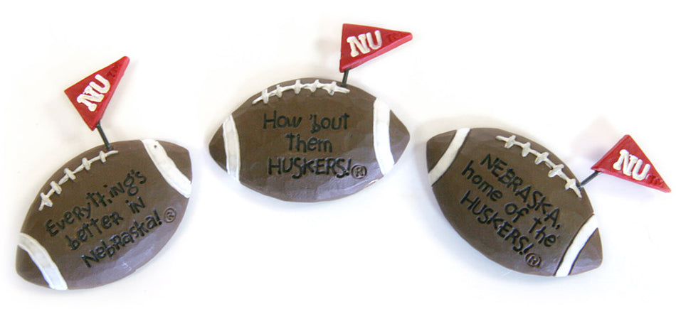 Pennant Football Magnets Set