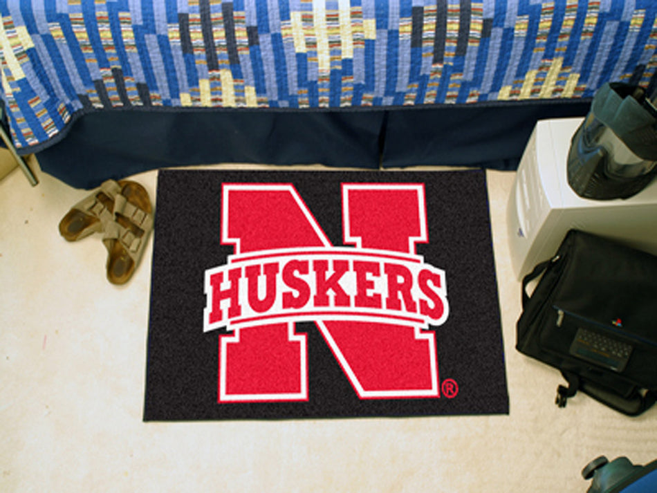 N Huskers Foot Rug