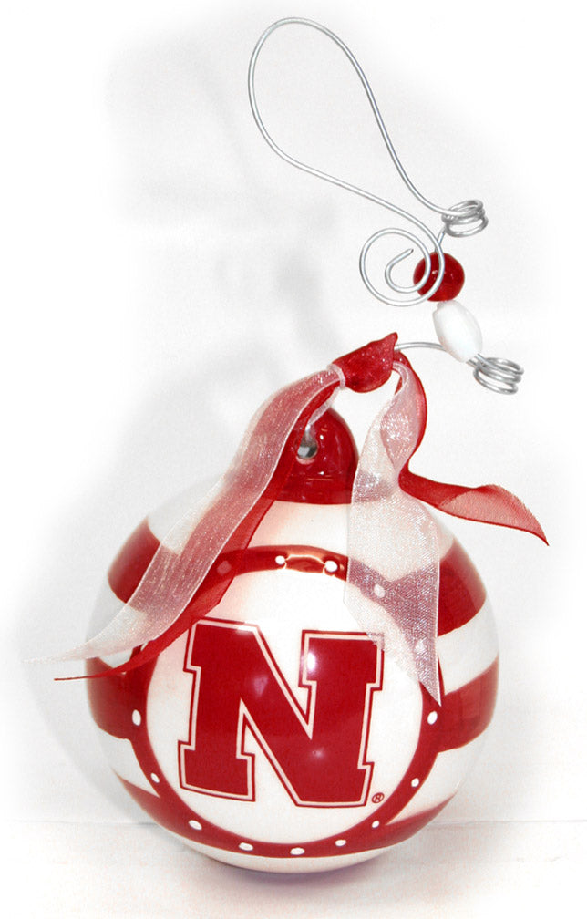 Nebraska Striped Ornament