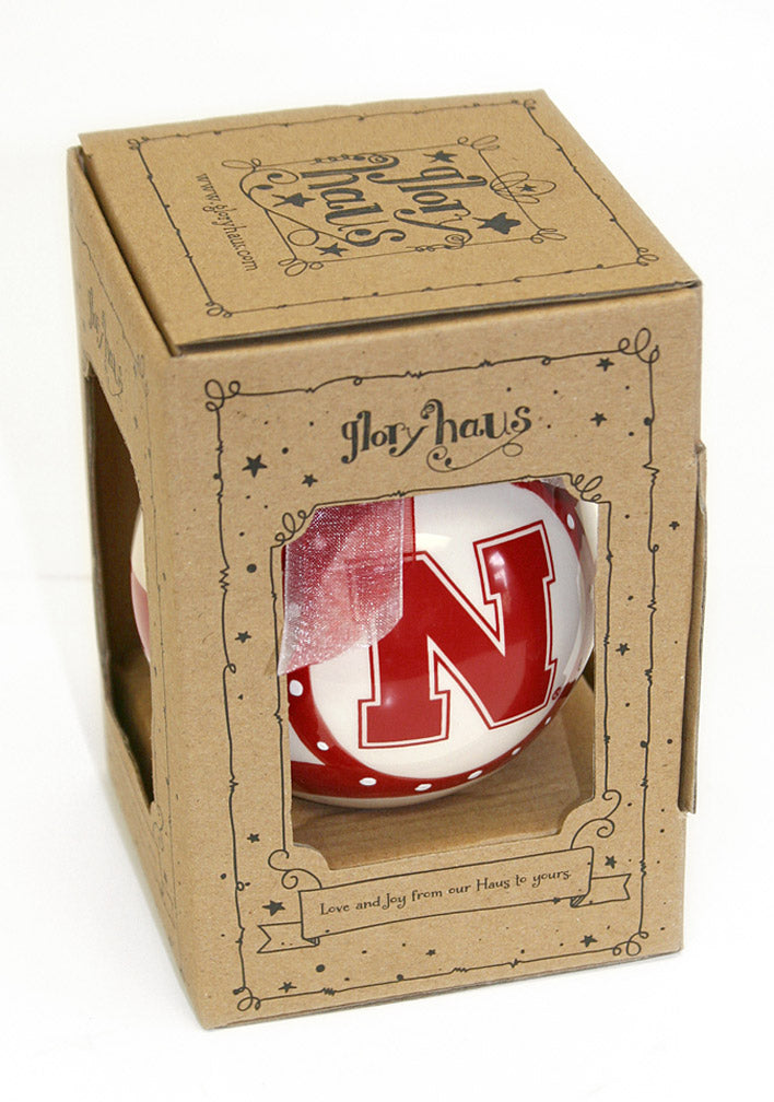 Nebraska Striped Ornament