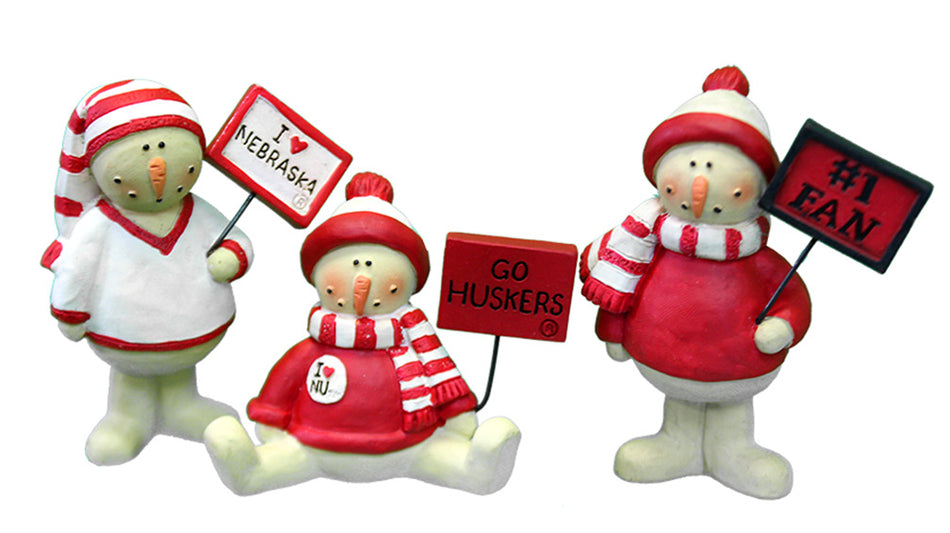 Husker Signs Snowmen Set