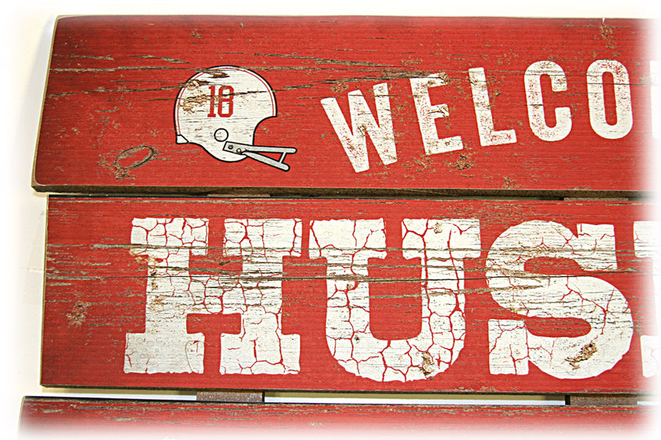 Husker Country Plank Wood Sign