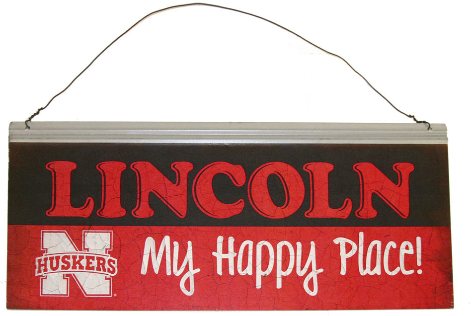 Lincoln My Happy Place Small Tin Sign