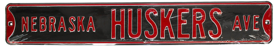 NEBRASKA HUSKERS AVE. Steel Street Sign