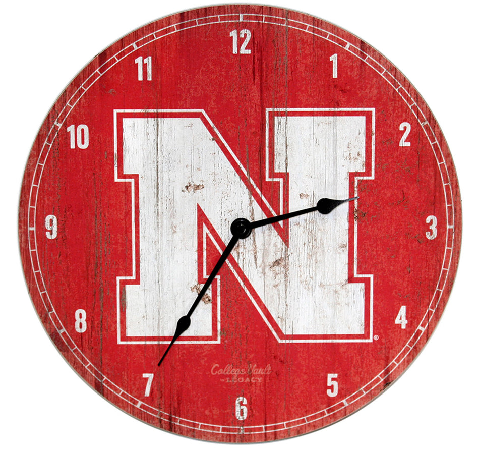 Nebraska N Wall Clock