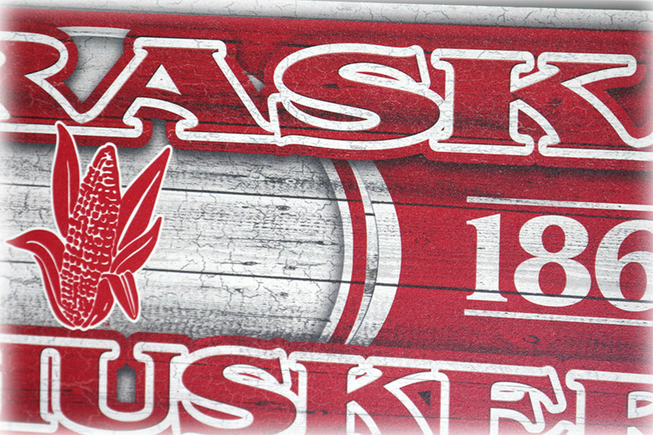 Nebraska Cornhuskers Established Wood Sign
