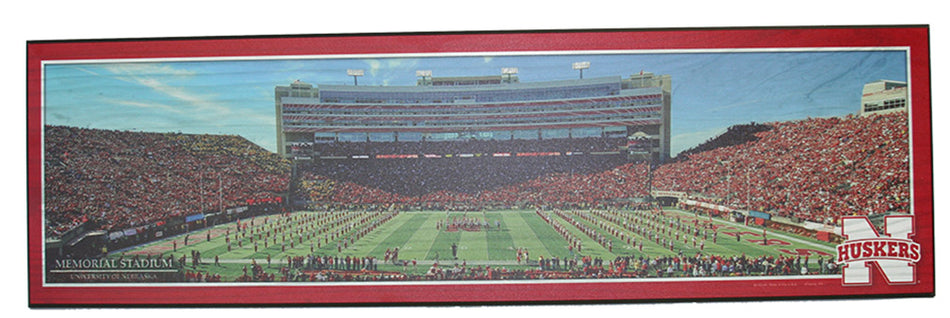 Memorial Stadium Field View Wood Sign