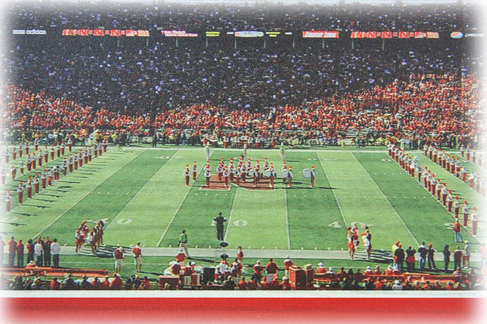 Memorial Stadium Field View Wood Sign