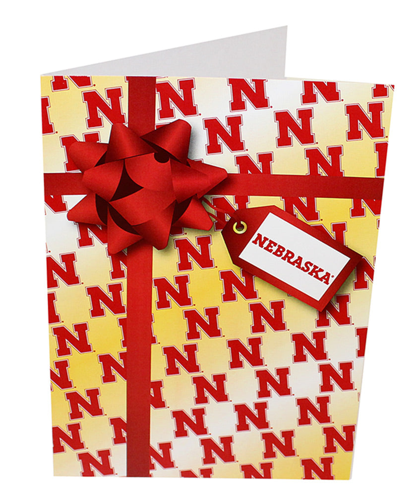 Husker Present Birthday Card