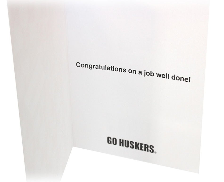 Husker Present Birthday Card