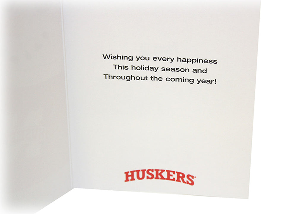 Nebraska Snowman Christmas Card