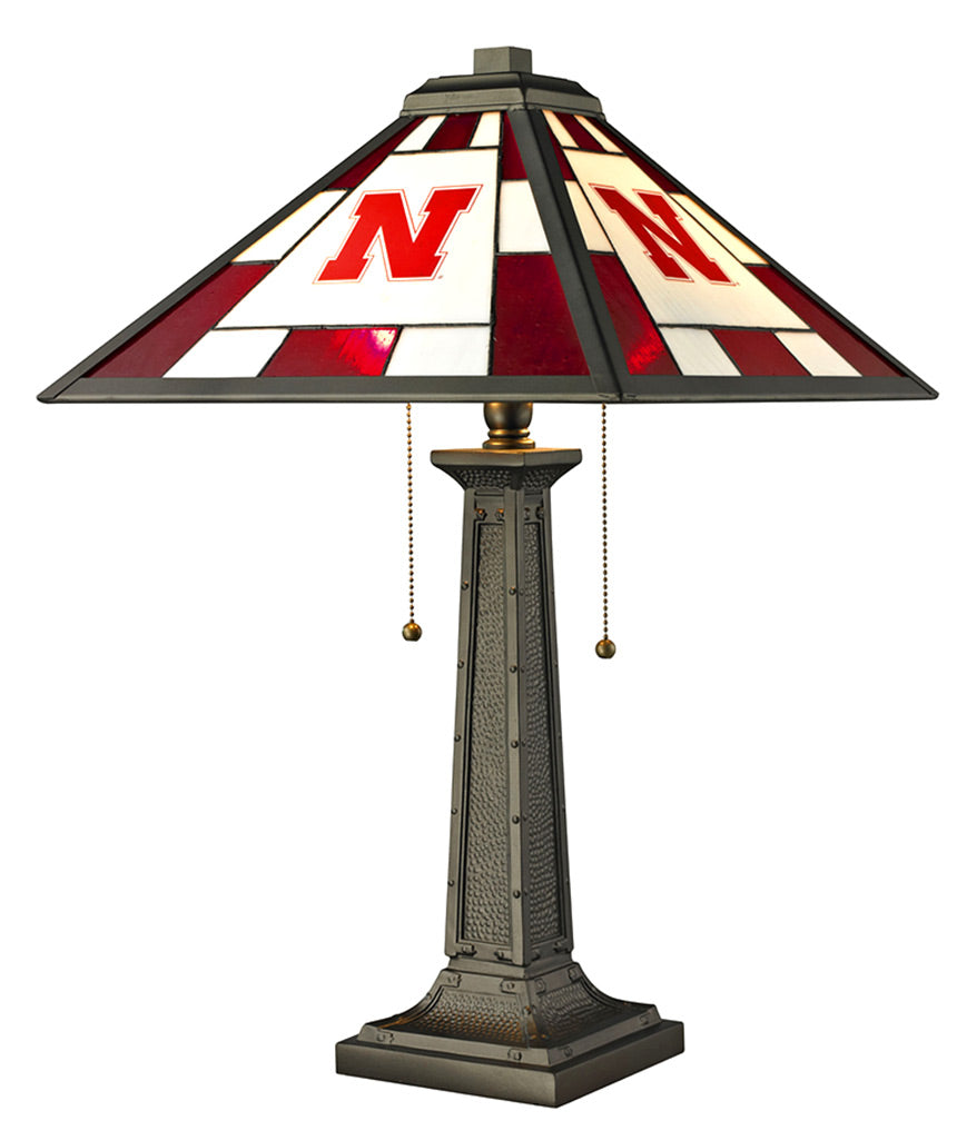 Stained Glass Nebraska Table Lamp