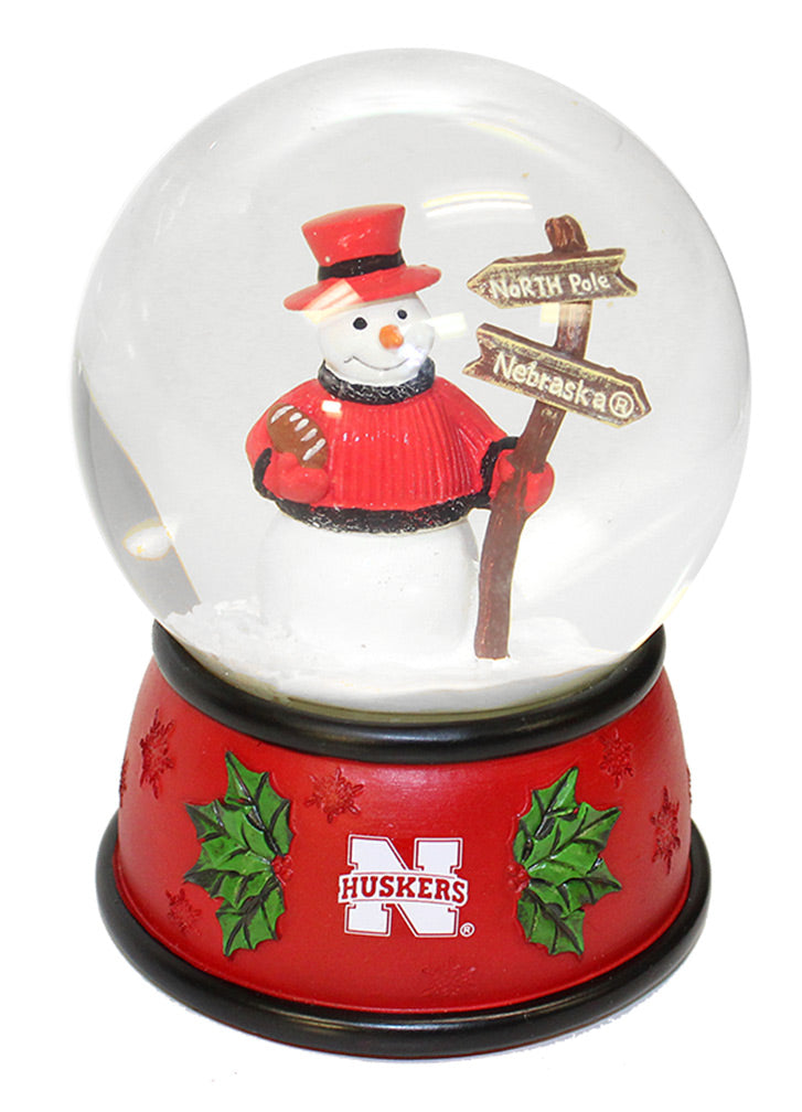 Huskers Snowman Snowglobe