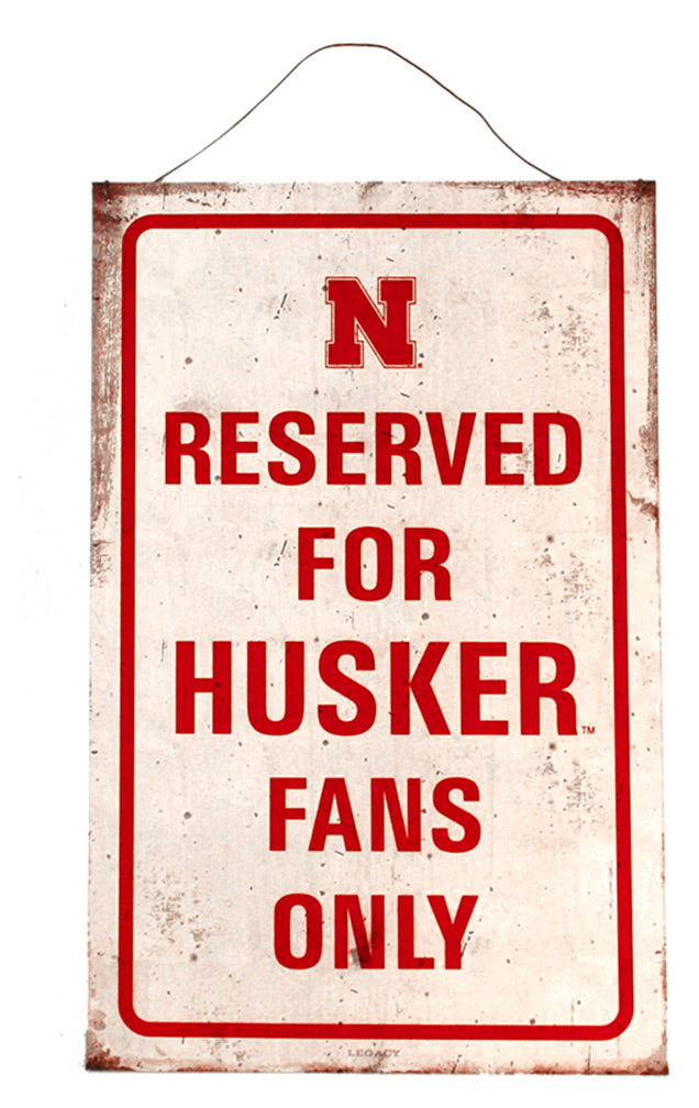 Reserved For Huskers Tin Sign