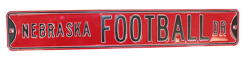 Nebraska Football Drive Steel Street Sign