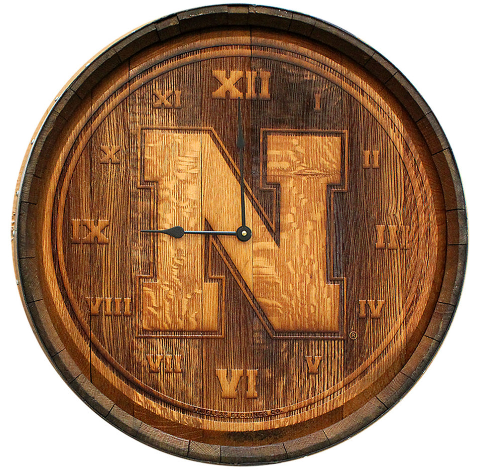 Husker N Wine Barrel Clock