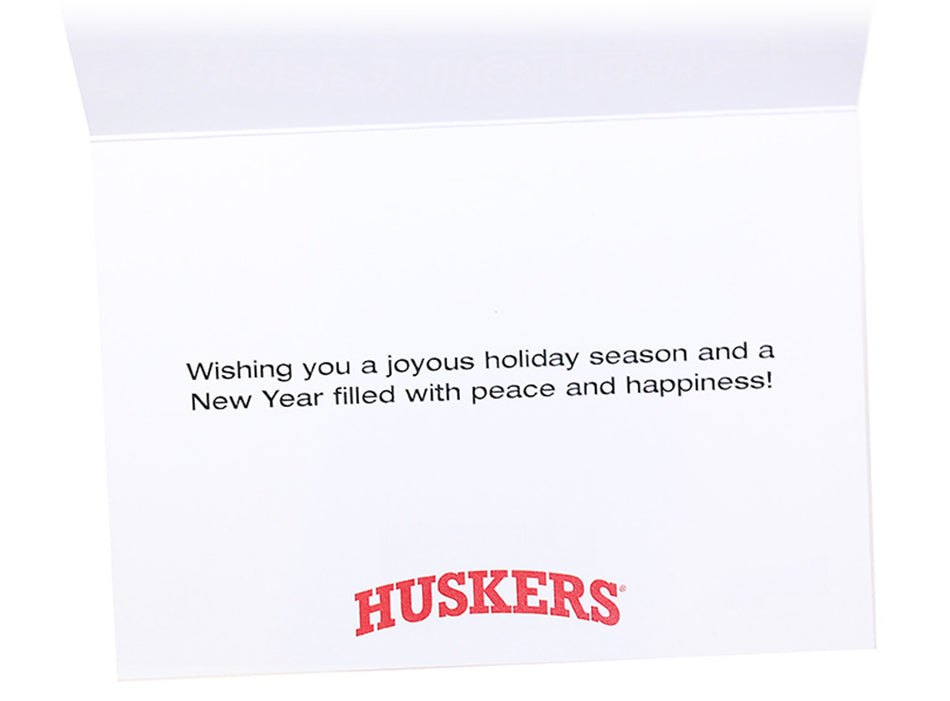 Huskers Happy Holidays Cozy Home Holiday Card