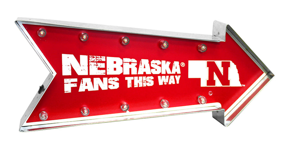 Nebraska Fans Light Up Marquee Arrow