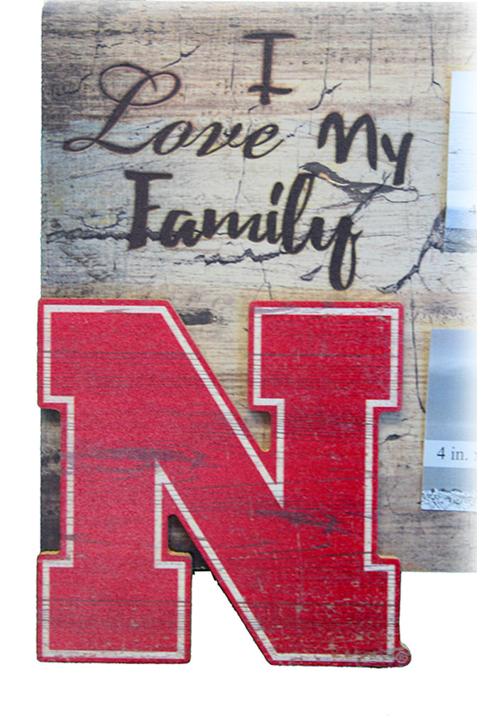 I Love My Family Nebraska Clip Frame