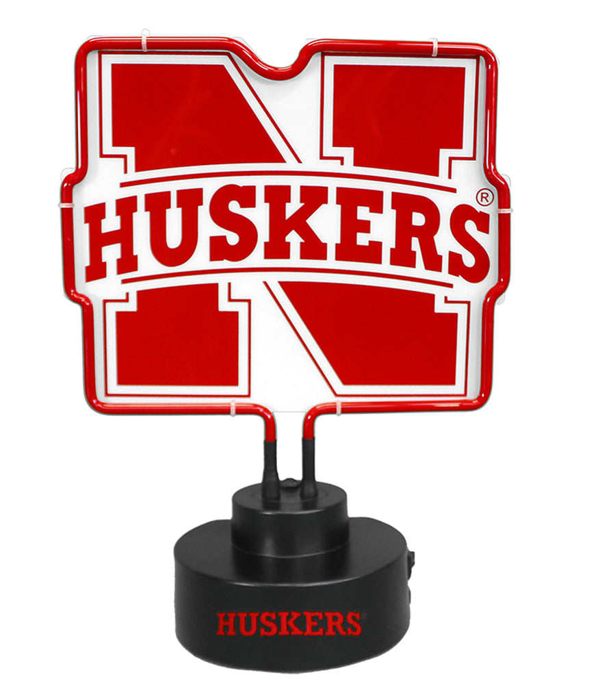 Nebraska N Neon Desk Lamp