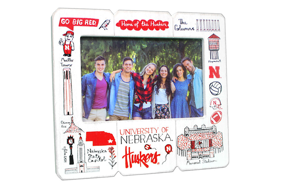 Huskers Landmarks Julia Gash Wood Frame