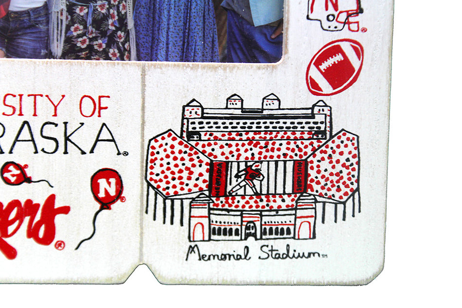 Huskers Landmarks Julia Gash Wood Frame