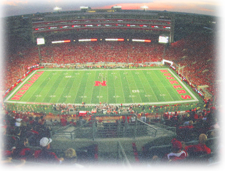 Memorial Stadium at Sunset Mousepad