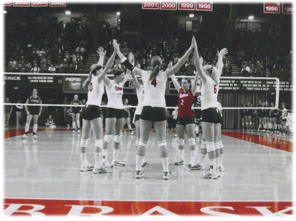 Huskers Volleyball Huddle Mousepad