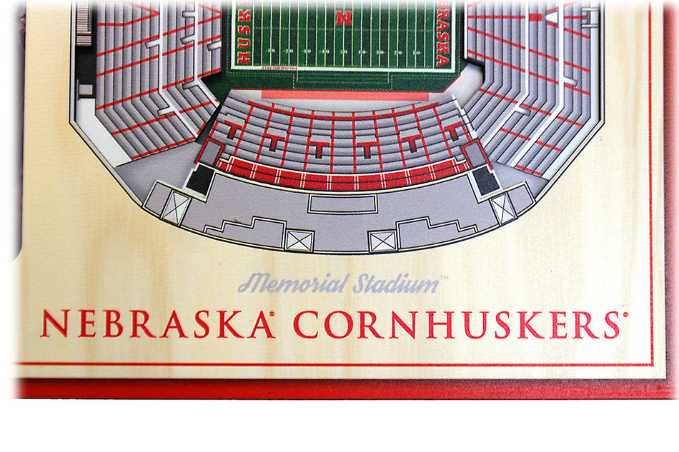 Nebraska 3D Stadium View Picture Frame