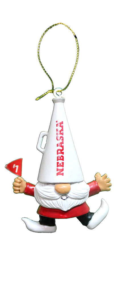 Nebraska Gnome Fan Ornament