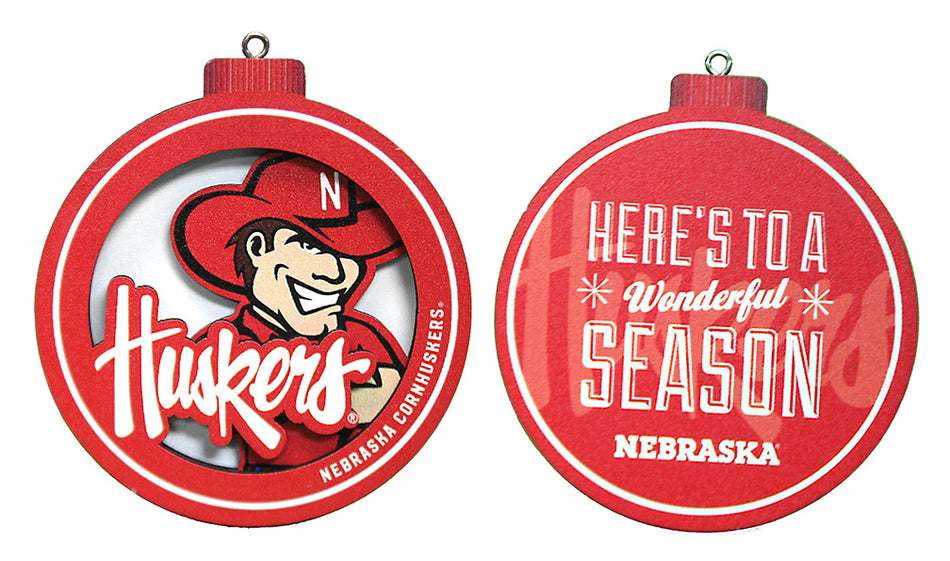 Nebraska Cornhuskers 3D Ornament