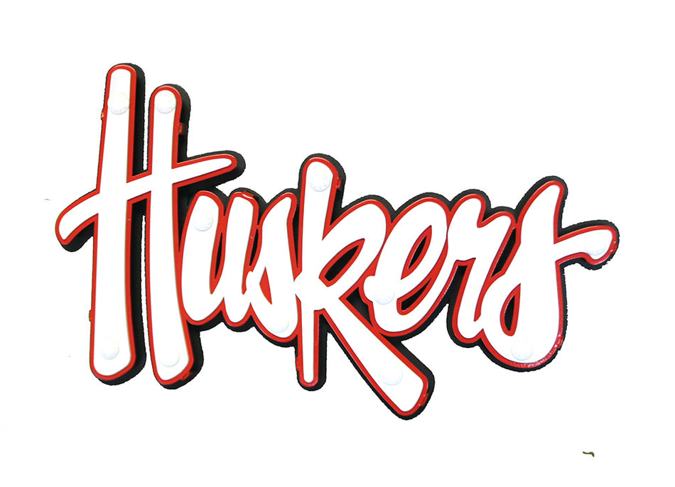 Husker Script 3D Wall Art Gameday Ironworks