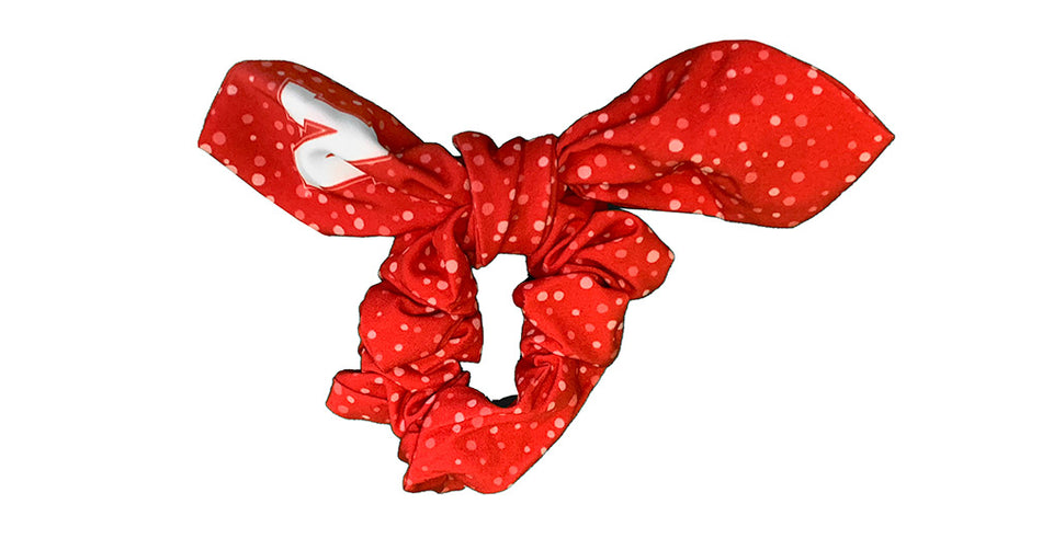 Nebraska Sprinkled Bow Scrunchie