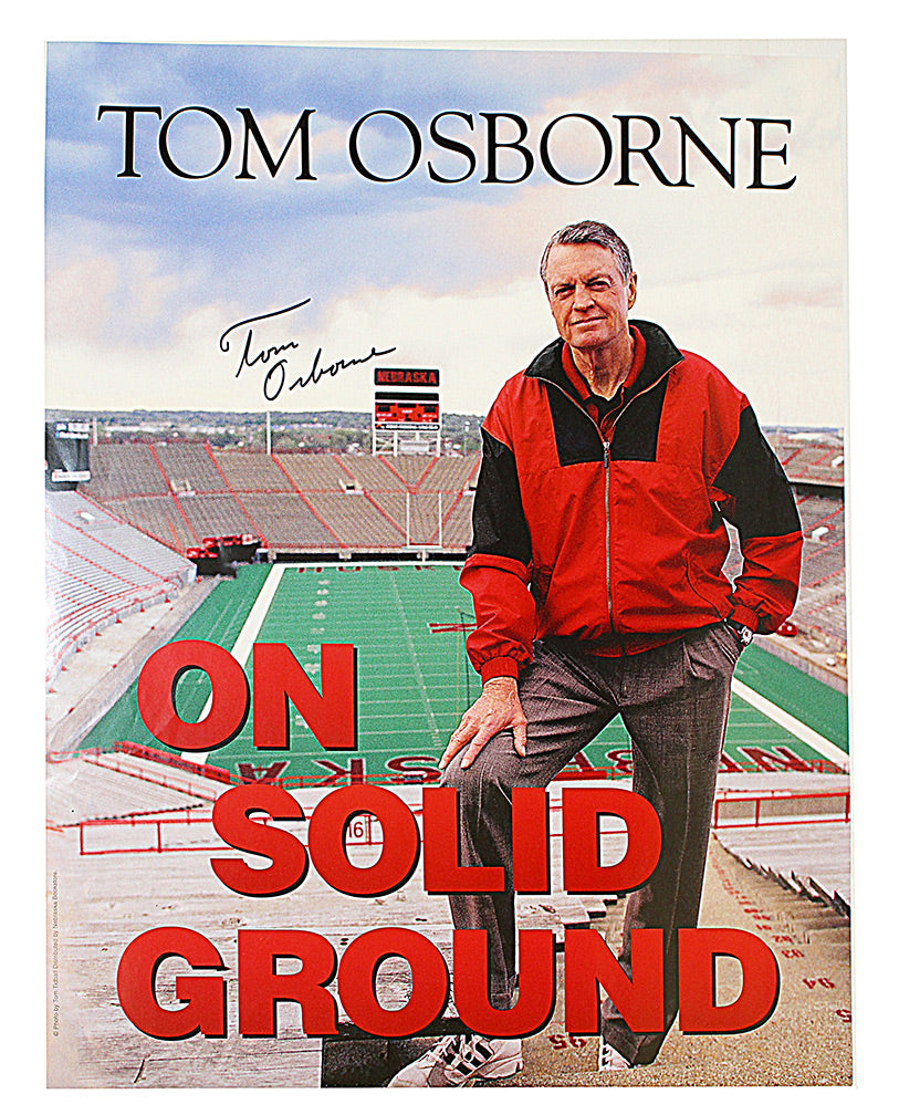 Tom Osborne Autographed On Solid Ground Print