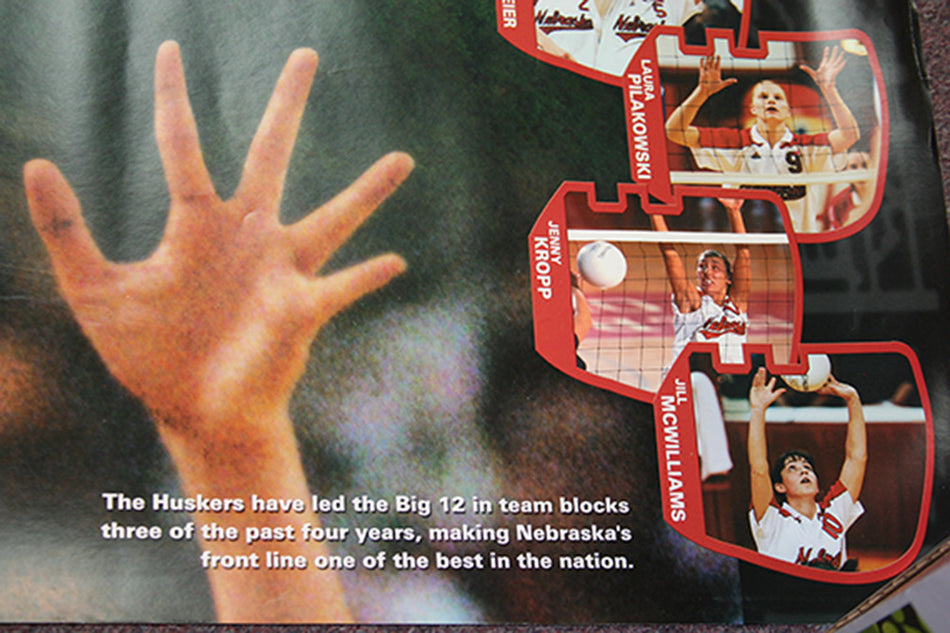 2000 Husker Volleyball Schedule Poster - The Great Wall