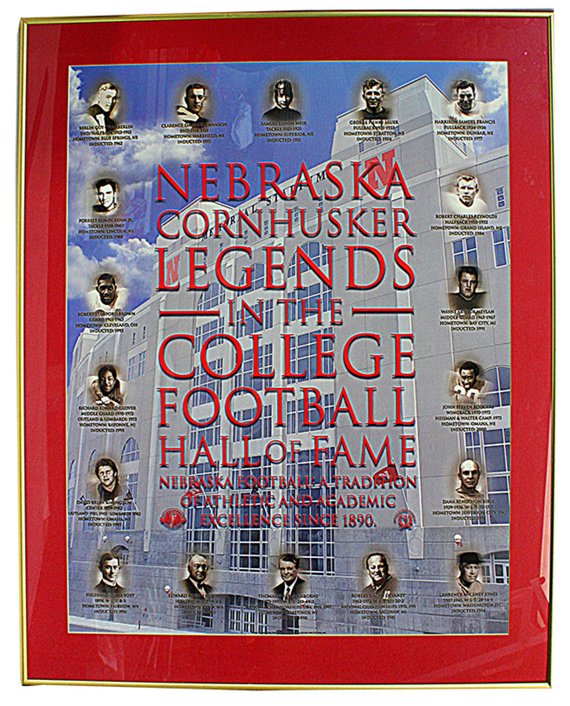 Nebraska Football Hall of Famers Print