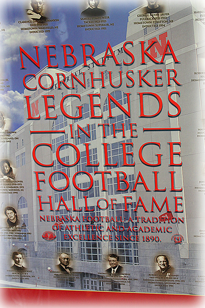 Nebraska Football Hall of Famers Print