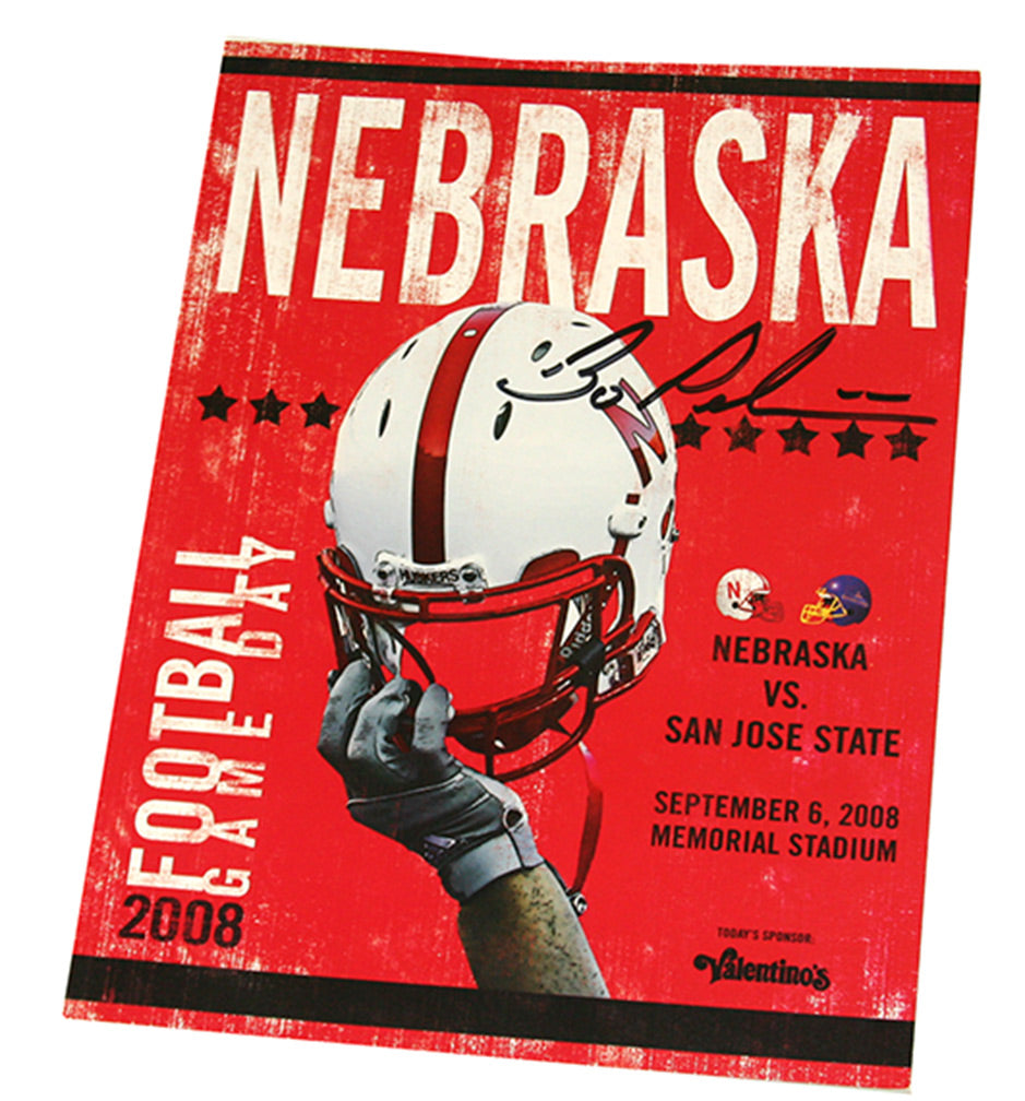 Pelini Autographed 2008 San Jose State Game Program